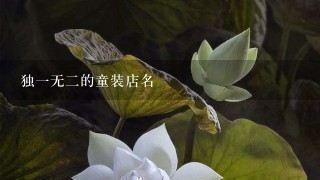 独1无2的童装店名