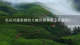 乐山川港影楼的大概价格表是怎么样的?