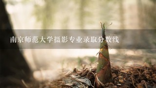 南京师范大学摄影专业录取分数线