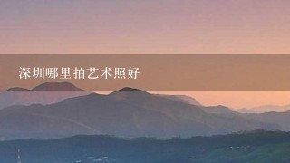 深圳哪里拍艺术照好