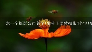 求1个摄影公司名字!要带上团体摄影4个字!要求大气高雅有含义，谢谢了