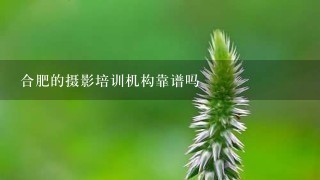 合肥的摄影培训机构靠谱吗