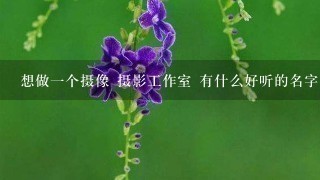 想做1个摄像 摄影工作室 有什么好听的名字吗