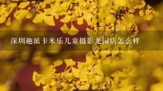 深圳趣派卡米乐儿童摄影龙岗店怎么样