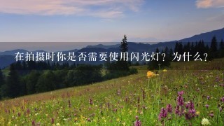 在拍摄时你是否需要使用闪光灯？为什么？