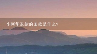 小阿华退款的条款是什么?